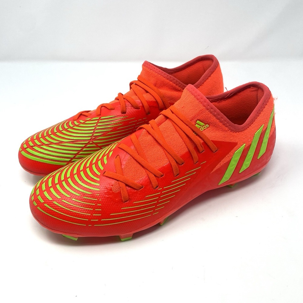 Adidas Men's Soccer Cleats - Bright Orange with Neon Green Accents